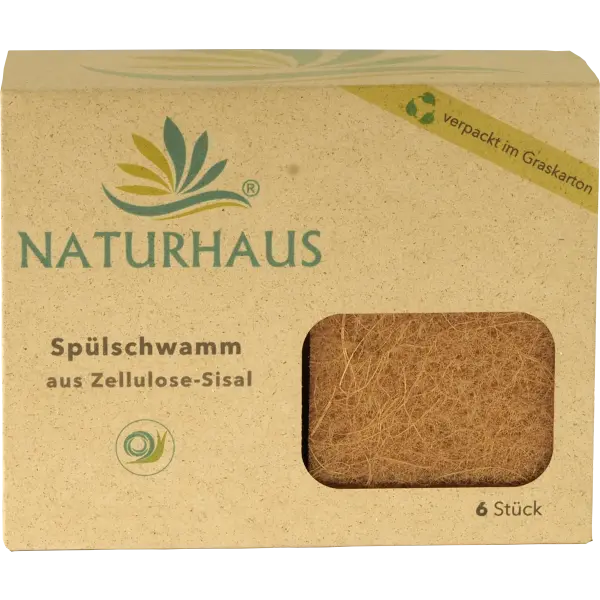 NATURHAUS Spülschwamm Zellulose-Sisal 6er Pack