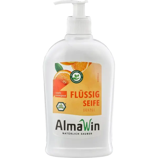 AlmaWin Flüsssigseife Orange 0.5 Liter | Naturhaus GmbH